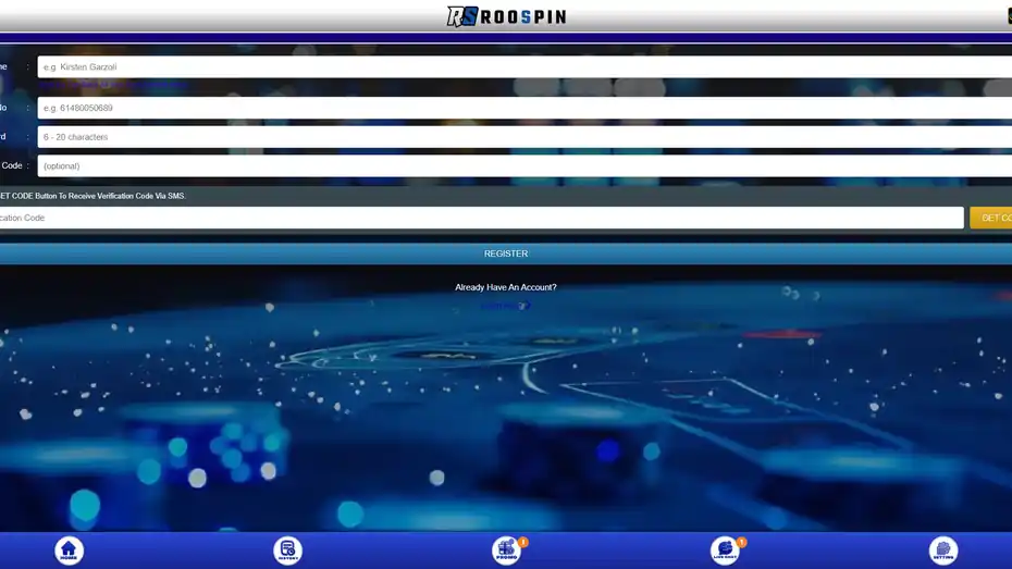 Roospin Sign Up